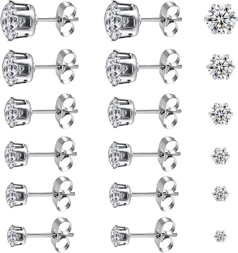 Paia orecchini uomo diamante - 6,