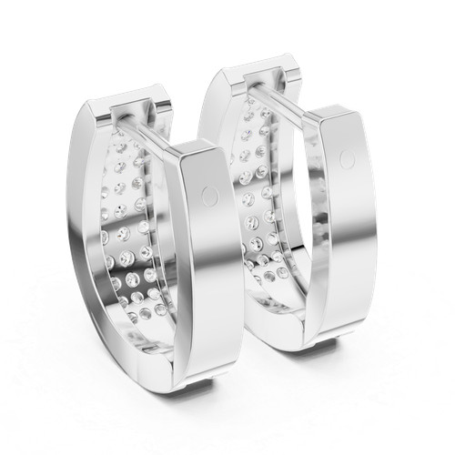 Orecchini cerchio diamanti - orecchini,
