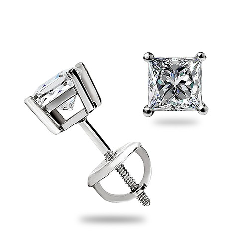 Orecchini stud moissanite - orecchini,