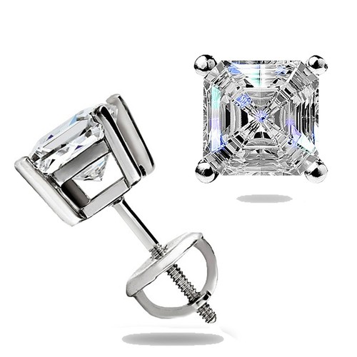 Orecchini perno moissanite - orecchini, a