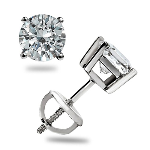Orecchini perno moissanite - a,