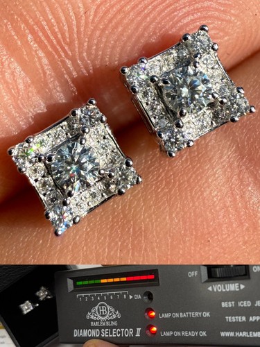 Orecchini moissanite vera - moissanite,