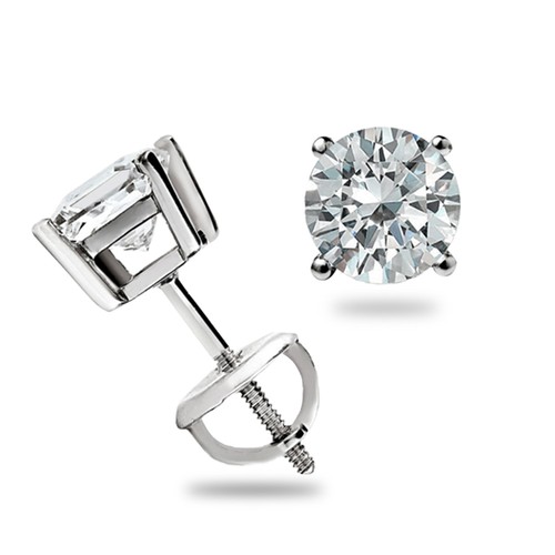 Orecchini perno moissanite - a,